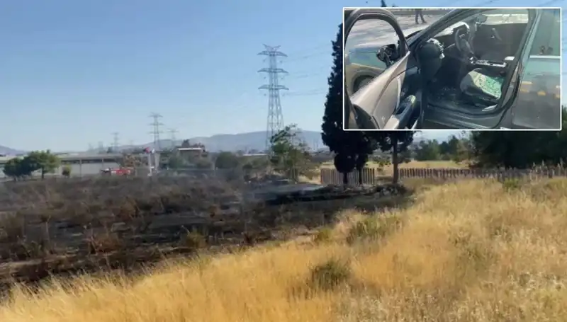 İzmir'de Otluk Alanda Yangın, AVM Otoparkını Tehdit Etti!