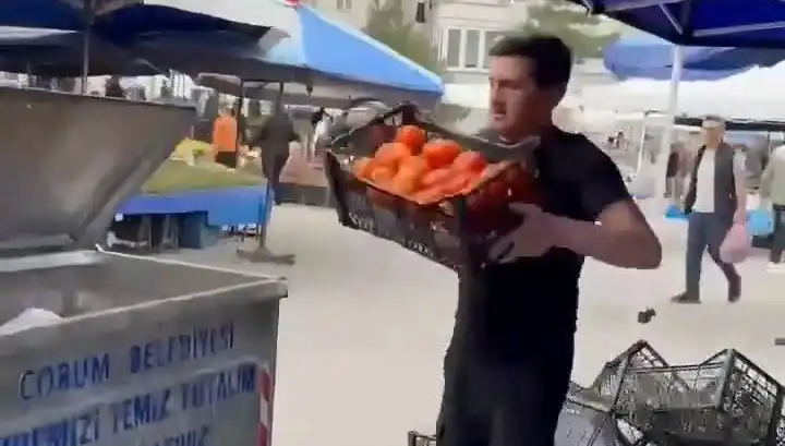 Domatesleri Çöpe Döken Pazarcıya Şok Ceza: Yüksek Meblağ Üzerine Tartışmalar Başladı